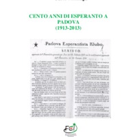 Cento anni di esperanto a Padova, 1913-2013
