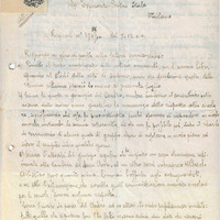 Lettera di Angelo Mutarelli all'Esperanto Centro Itala