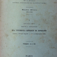 Dua Universala Kongreso de Esperanto. 1. Oficiala parto. Sekcio A: Kongresoj 