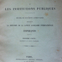L&#039;Esperanto et les institutions publiques